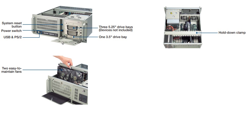 Advantech Máy tính công nghiệp IPC-610 / 705VG / I5-6500 / 8G / 1T / DVD / K + M2